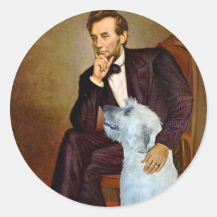Irischer Wolfshund 4 - Lincoln Runder Aufkleber