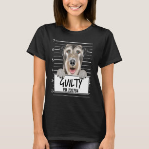 Irischer Wolfshund Mugshot Schuldig Hund T-Shirt