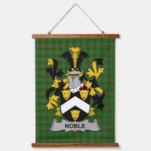 Irisches Adels-Wappen Familienwappen Wandteppich Mit Holzrahmen