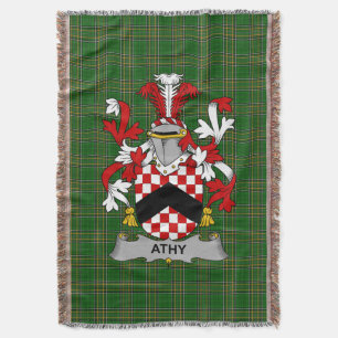 Irisches Athy-Wappen Familienwappen Irland Decke