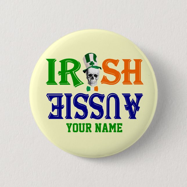 Irisches Australier St Patrick Button (Vorderseite)