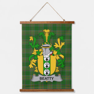 Irisches Beatty oder Betagh Wappen Familienwappen Wandteppich Mit Holzrahmen