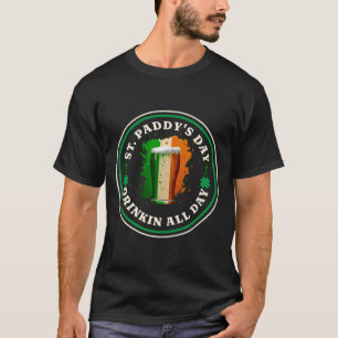 Irisches Bier Irland Flagge St Patricks Day Trinke T-Shirt