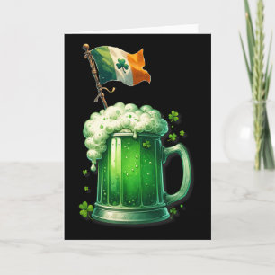 Irisches Bier Irland Flagge St Patricks Tag Männer Karte