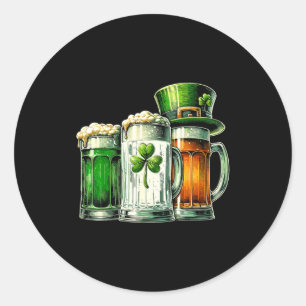 Irisches Bier Irland Flagge St. Patricks Tag Runder Aufkleber