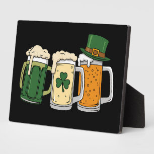 Irisches Bier Irland Flagge St. Patricks Tag Shamr Fotoplatte