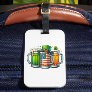 Irisches Bier Irland St. Patricks Day Trinkparty Gepäckanhänger