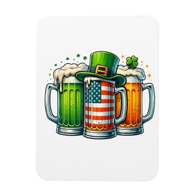 Irisches Bier Irland St Patricks Day Trinkparty Magnet (Vertikal)