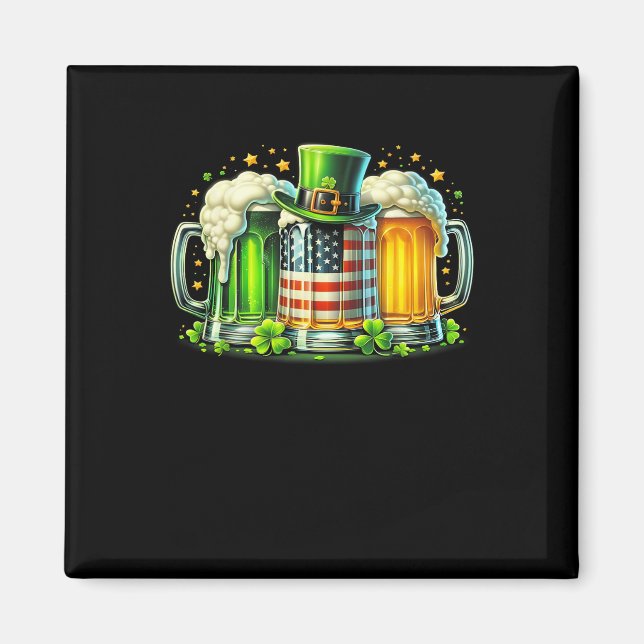 Irisches Bier Irland St Patricks Day Trinkparty  Magnet (Vorne)