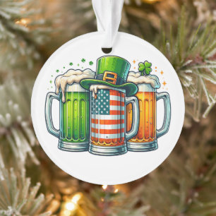 Irisches Bier Irland St. Patricks Day Trinkparty Ornament