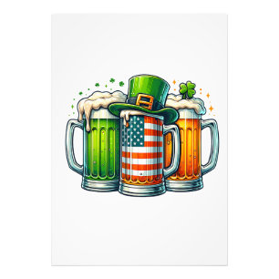 Irisches Bier Irland St. Patricks-Tag Trinkparty Fotodruck