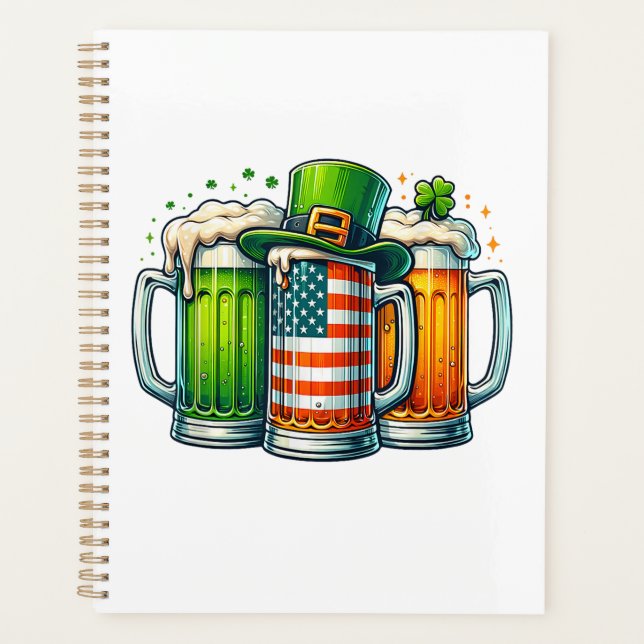 Irisches Bier Irland St. Patricks-Tag Trinkparty Planer (Vorderseite)