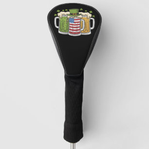 Irisches Bier Irland USA Amerikanische Flagge St. Golf Headcover