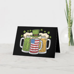 Irisches Bier Irland USA Amerikanische Flagge St P Dankeskarte