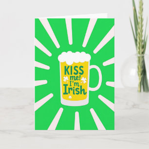 Irisches Bier Küss Mich Karte
