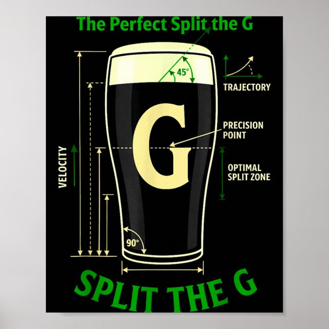 Irisches Bier teilt das G Shamrock St. Patricks Ta Poster (Vorne)
