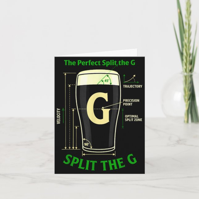 Irisches Bier teilt den G Shamrock St. Patricks Ta Karte (Vorderseite)
