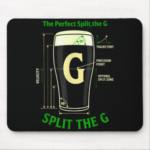 Irisches Bier teilt den G Shamrock St. Patricks Ta Mousepad