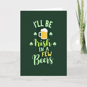 Irisches Bier-Typografie-Karte Karte