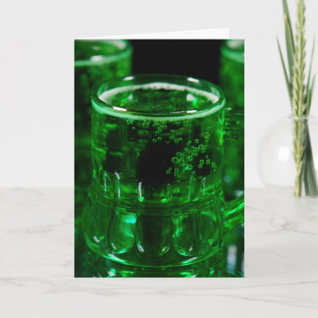 Irisches Bier zum St. Patrick's Day Karte (Vorderseite)