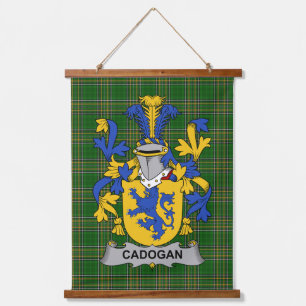 Irisches Cadogan-Wappen Familienwappen Wandteppich Mit Holzrahmen
