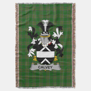 Irisches Calvey oder McElwee Wappen Familienwappen Decke