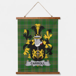 Irisches Carroll oder O_Carroll Wappen Familienwap Wandteppich Mit Holzrahmen