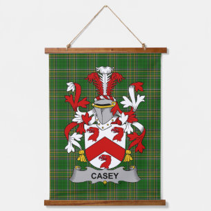 Irisches Casey oder O_Casey Wappen Familienwappen Wandteppich Mit Holzrahmen