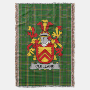 Irisches Clelland oder McClelland Wappen Familien Decke