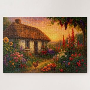 Irisches Cottage und Garten der viktorianischen Är Puzzle