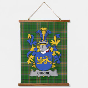 Irisches Currie oder O_Currie Wappen Familienwappe Wandteppich Mit Holzrahmen