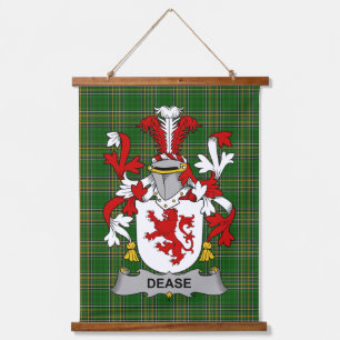 Irisches Dease Wappen Familienwappen Wandteppich Mit Holzrahmen
