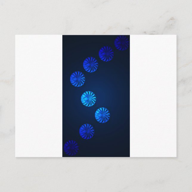 Irisches Design blaues Kristall Postkarte (Vorderseite)