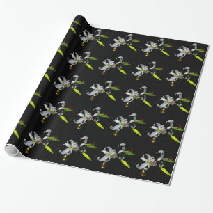Irisches Design-Messing und Blumenmuster Geschenkpapier