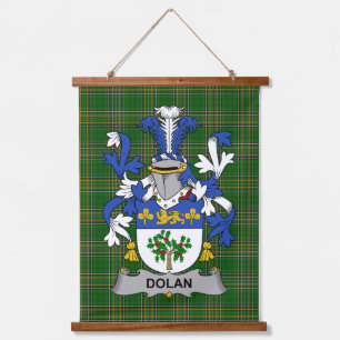 Irisches Dolan oder O_Dolan Wappen Familienwappen Wandteppich Mit Holzrahmen