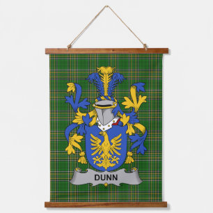 Irisches Dunn oder O_Dunn Wappen Familienwappen Wandteppich Mit Holzrahmen