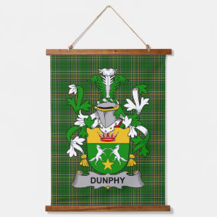 Irisches Dunphy (Middle Temple - Burke_s) Wappen Wandteppich Mit Holzrahmen