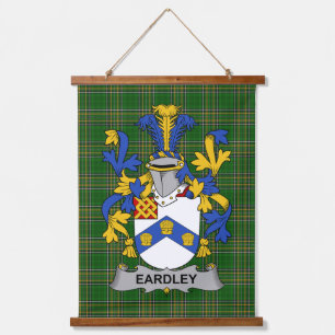 Irisches Eardley-Wappen Familienwappen Wandteppich Mit Holzrahmen