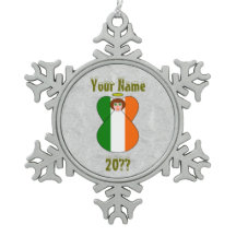 Irisches Engel Flagge Rotes Haar Shamrock Augen