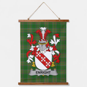 Irisches Enright Wappen Familienwappen Wandteppich Mit Holzrahmen