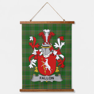 Irisches Fallon oder O_Fallon Wappen Familienwappe Wandteppich Mit Holzrahmen