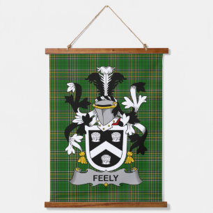 Irisches Feely oder O_Feehily Wappen Familienwappe Wandteppich Mit Holzrahmen