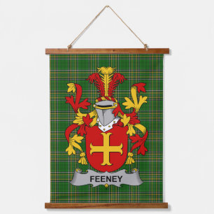 Irisches Feeney oder O_Feney Wappen Familienwappen Wandteppich Mit Holzrahmen
