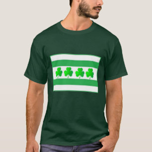 Irisches Flaggen-Grün Chicagos T-Shirt