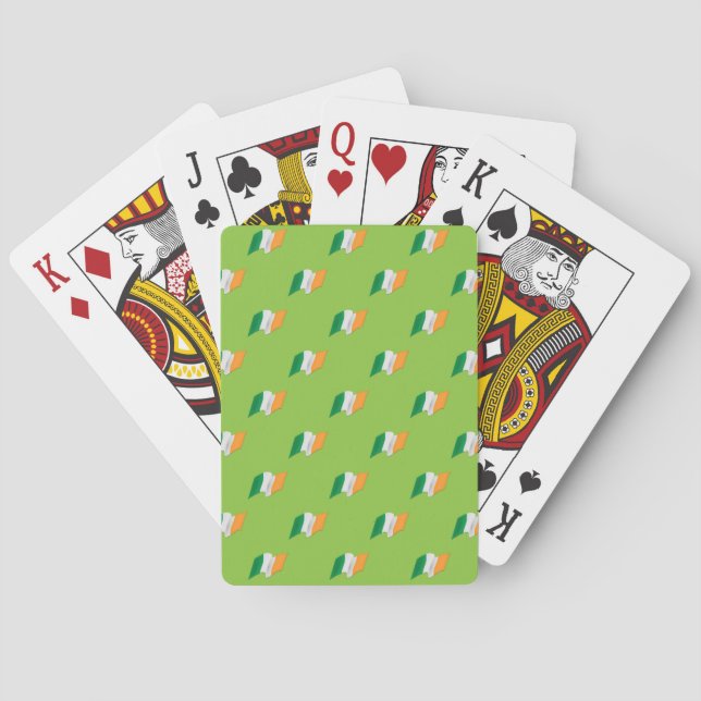 Irisches Flaggen-Muster Spielkarten (Rückseite)