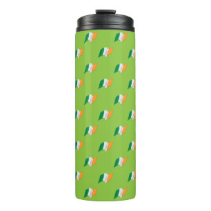 Irisches Flaggen-Muster Thermosbecher