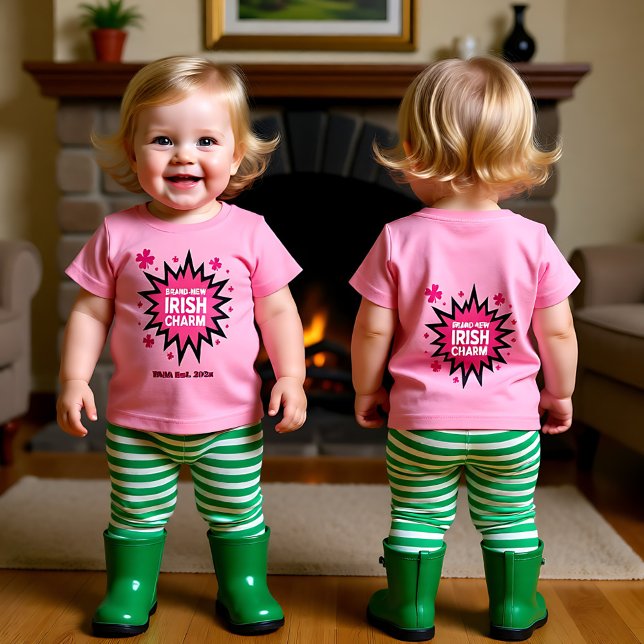 Irisches Fräulein Unfug Baby T-shirt (Irish Little Miss Mischief Baby T-Shirt)