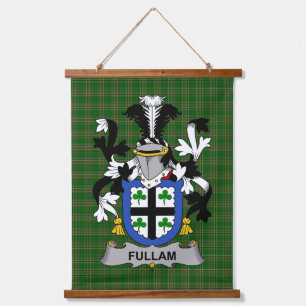 Irisches Fullam-Wappen Familienwappen Wandteppich Mit Holzrahmen