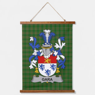 Irisches Gara oder O_Gara Wappen Familienwappen Wandteppich Mit Holzrahmen