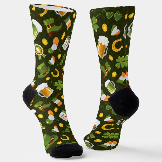 Irisches Glück  Socken (Gewinkelt)